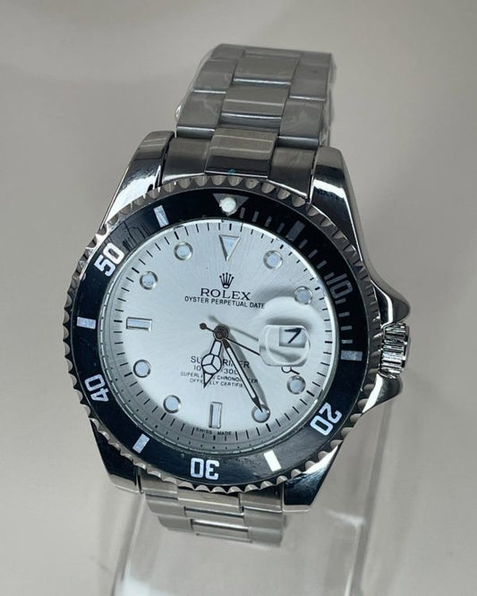 Rolex Men’s Quartz Formal Wrist Watch – Stainless Steel Strap | AA Copy | Waterproof Analog Watch with Box