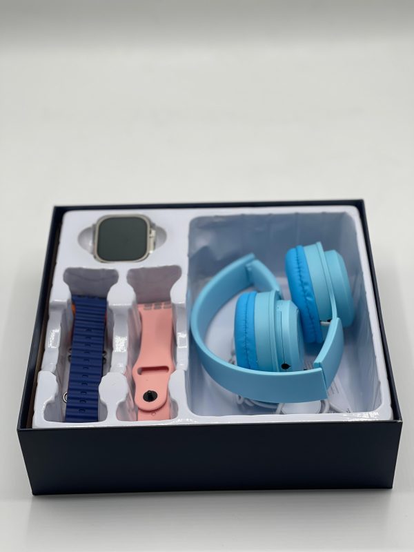 Ultra 2 Smart Watch Bundle – Free P47 Wireless Bluetooth Headphones + 7 Stylish Straps | Full HD Touchscreen Smartwatch for Men
