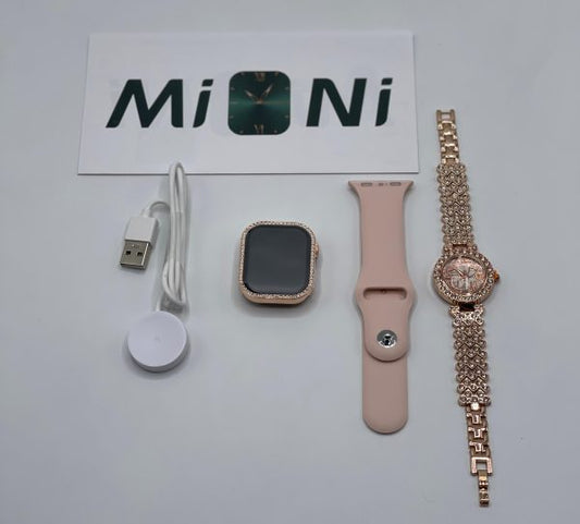 Mi Ni ZW10 DO Elegant Diamond Series Women’s Smartwatch | Bluetooth Calling, Health & Fitness Tracker, 2-in-1 Luxury Smart Watch
