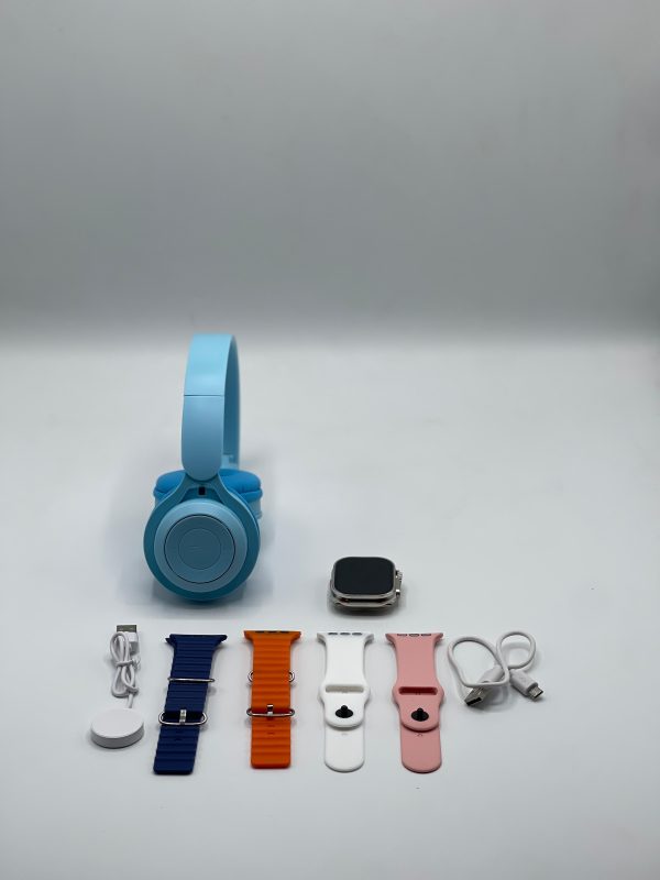 Ultra 2 Smart Watch Bundle – Free P47 Wireless Bluetooth Headphones + 7 Stylish Straps | Full HD Touchscreen Smartwatch for Men