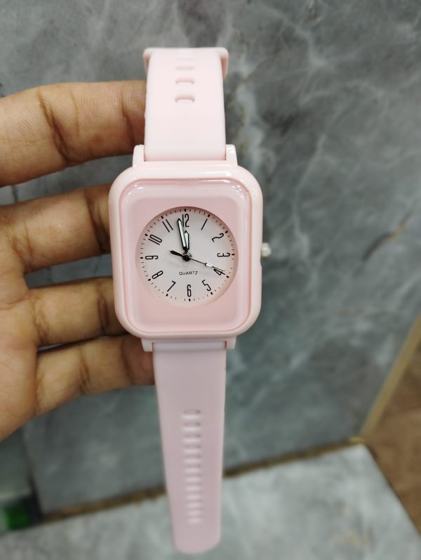 Curren Square Dial Ladies Watch with Rubber Strap – Stylish Quartz Watch for Women – Multiple Colors (No Box)