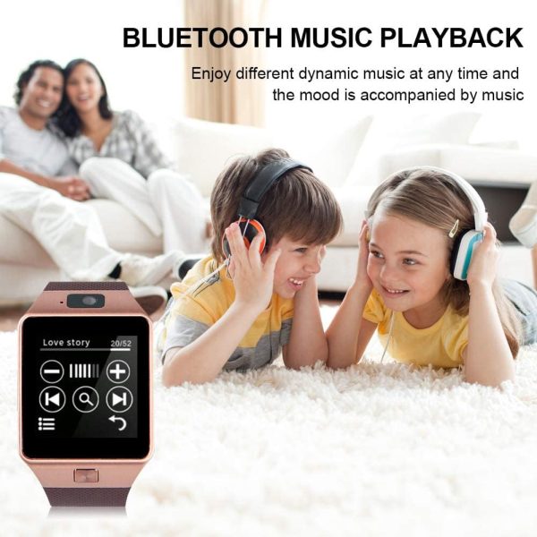 DZ09 Bluetooth Smartwatch – Touchscreen Fitness Tracker with SIM & SD Card Slot, Camera & Call Function | Men & Women | Sports Smart Watch (Black)