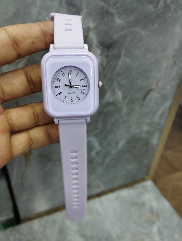 Curren Square Dial Ladies Watch with Rubber Strap – Stylish Quartz Watch for Women – Multiple Colors (No Box)