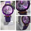 Silicone Strap Women’s Watch – Floral Dial Stainless Steel Ladies Watch in Red, Pink, Purple (No Box)