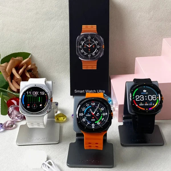 TF7 Ultra Smartwatch – AMOLED Display | IP67 Waterproof Fitness Tracker with Heart Rate, Sleep & Activity Monitoring | Stylish Metal Body for Men & Women