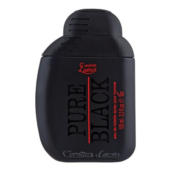 Creation Lamis Pure Black Eau De Toilette for Men – 100ml | Bold Masculine Fragrance | Long-Lasting Designer-Inspired Scent .