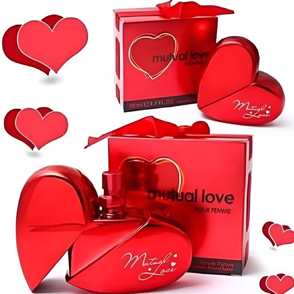 Mutual Love Perfume for Women – 50ml EDP | Heart-Shaped Bottle | Floral & Fruity Long-Lasting Fragrance | Romantic Gift for Her