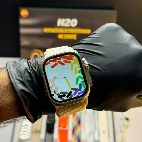 H20 Ultra Smartwatch 10-in-1 Combo with Free AirPods | 49mm Dial | Always-On Display | Bluetooth Calling | iOS & Android Compatible