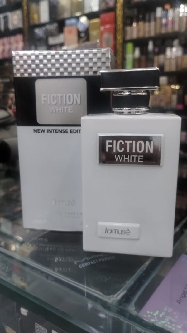 Fiction White EDP 100ml by La Muse | Latafa Original Perfume for Men | Long Lasting Eau De Parfum | Made in Dubai