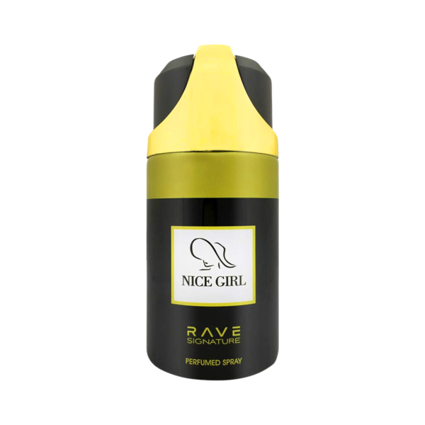 Rave Signature Nice Girl Perfume Spray – 250ml | Unisex Body Spray | Long-Lasting Luxury Fragrance | Antiperspirant Deodorant for & Women