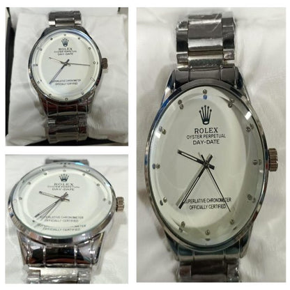 Elevate Your Look with the Rolex Men’s Formal Quartz Watch – A Timeless Stainless Steel Masterpiece