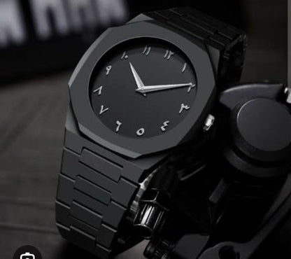 Full Black Aura Quartz Analog Watch for Men & Boys | Lightweight Fiber Body | Premium Design with Butterfly Lock | Stylish Men's Wristwatch (Random Box)