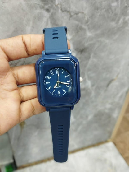 Curren Square Dial Ladies Watch with Rubber Strap – Stylish Quartz Watch for Women – Multiple Colors (No Box)