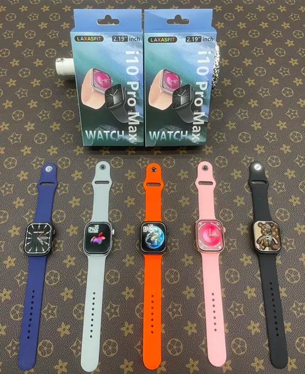 I10 Pro Max Smart Watch Series 9 | 49mm Bluetooth Calling Fitness Tracker | 2.19” HD Display | Heart Rate, Sleep Monitor & Games | Unisex (Random Color)