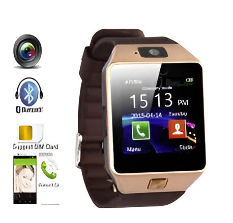 DZ09 Bluetooth Smartwatch – Touchscreen Fitness Tracker with SIM & SD Card Slot, Camera & Call Function | Men & Women | Sports Smart Watch (Black)