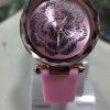 Silicone Strap Women’s Watch – Floral Dial Stainless Steel Ladies Watch in Red, Pink, Purple (No Box)