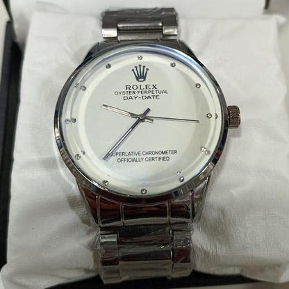 Elevate Your Look with the Rolex Men’s Formal Quartz Watch – A Timeless Stainless Steel Masterpiece