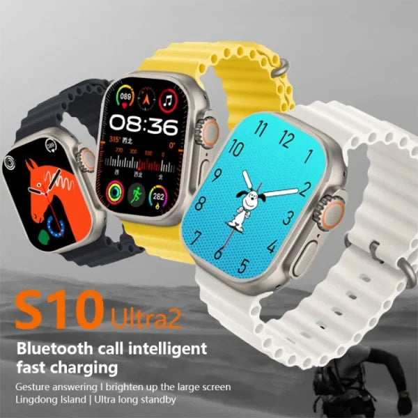 S10 Ultra 2 Smart Watch – 7 Stylish Straps | Titanium Body | Magnetic Charger | Waterproof Smartwatch for Kids, Men & Women