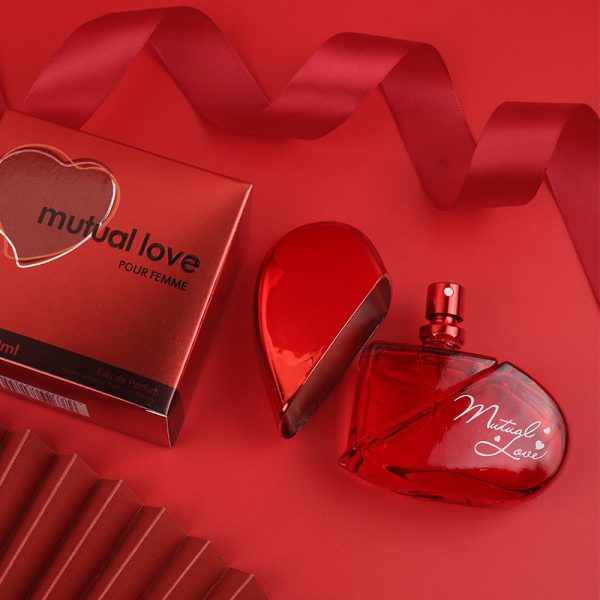 Mutual Love Perfume for Women – 50ml EDP | Heart-Shaped Bottle | Floral & Fruity Long-Lasting Fragrance | Romantic Gift for Her