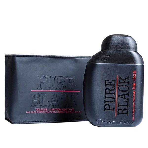 Creation Lamis Pure Black Eau De Toilette for Men – 100ml | Bold Masculine Fragrance | Long-Lasting Designer-Inspired Scent .