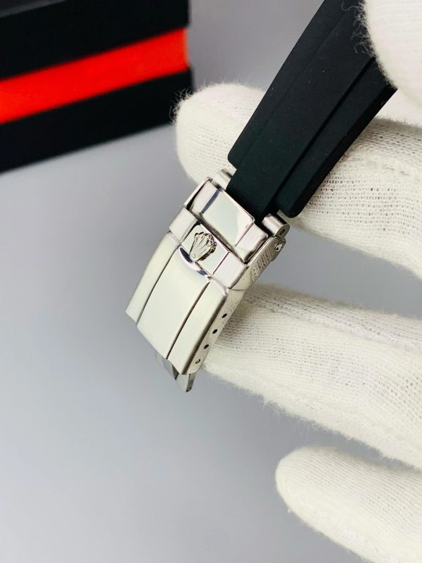 Rolex Oyster Perpetual Men’s Luxury Watch – Stainless Steel Dial with Premium Rubber Strap | Classic Formal Watch | Without Box