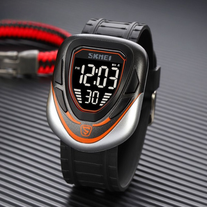 Skmei 1833 Digital Sports Watch for Men – Waterproof LED Display, Stopwatch, Alarm, Backlight | Outdoor & Fitness Watch | Without Box