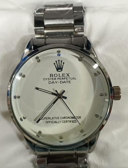 Elevate Your Look with the Rolex Men’s Formal Quartz Watch – A Timeless Stainless Steel Masterpiece