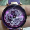 Silicone Strap Women’s Watch – Floral Dial Stainless Steel Ladies Watch in Red, Pink, Purple (No Box)
