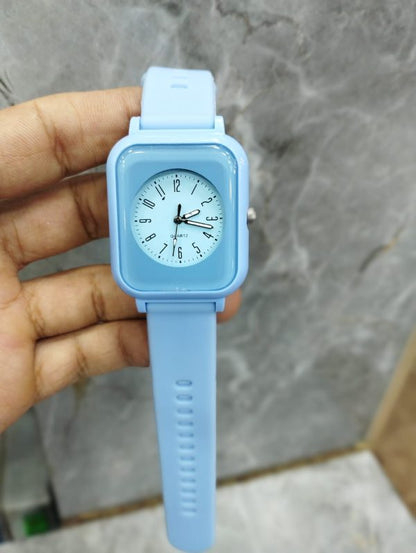 Curren Square Dial Ladies Watch with Rubber Strap – Stylish Quartz Watch for Women – Multiple Colors (No Box)