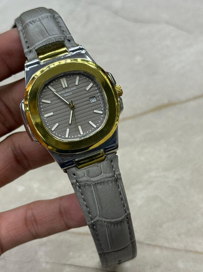 Grey Gold Tone | 3atm Water Resistant Luxury Watch Without Box