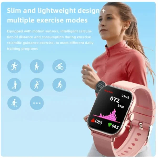 A58 Plus 6-in-1 Smartwatch for Women | Stylish Fitness Tracker with Health Monitoring | Waterproof | Perfect Gift for Girls – Random Color