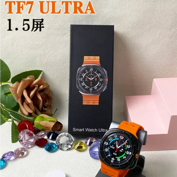 TF7 Ultra Smartwatch – AMOLED Display | IP67 Waterproof Fitness Tracker with Heart Rate, Sleep & Activity Monitoring | Stylish Metal Body for Men & Women